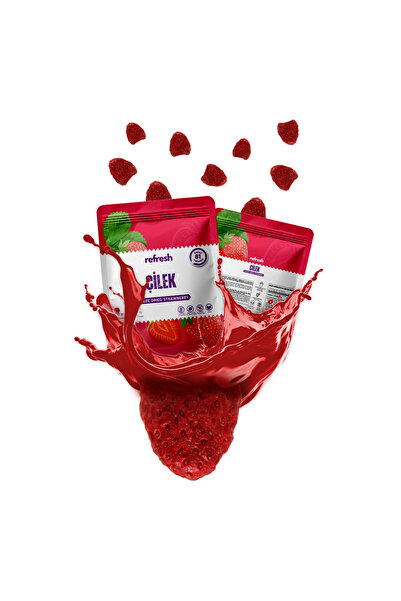 Refresh Chips Freeze Dried Çilek - Dondurularak Kurutulmuş Meyve - Freeze Dry Meyve Kurusu 20gr