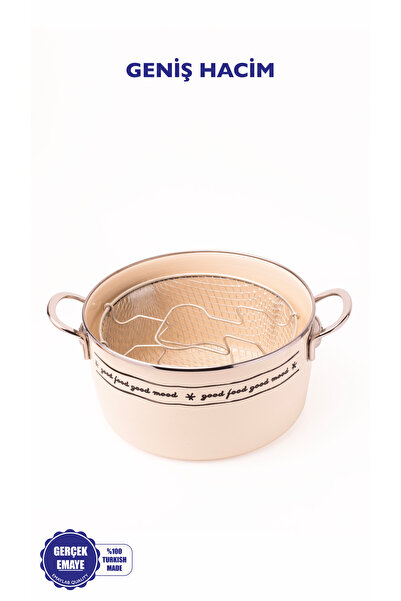 EMAYlab Mood Enamel Frying Pot/Fryer (Special Lid)