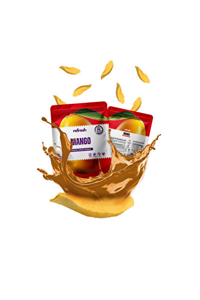 Refresh Chips Freeze Dried Mango - Dondurularak Kurutulmuş Meyve - Freeze Dry Meyve Kurusu 20gr