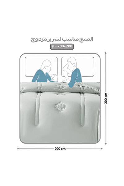 Donetella 6-Piece Comforter Set – King Size 260x240 cm, Microfiber, Digital Quilted 350 Gsm Filling