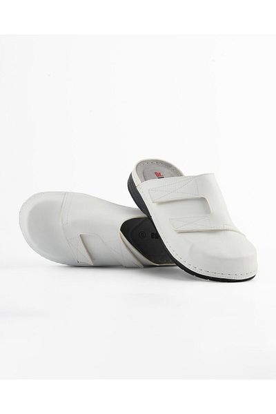 DR KLOMPA Ανδρικές Παντόφλες MS553 Λευκές Fanetta Orthopedic Sabo Slippers