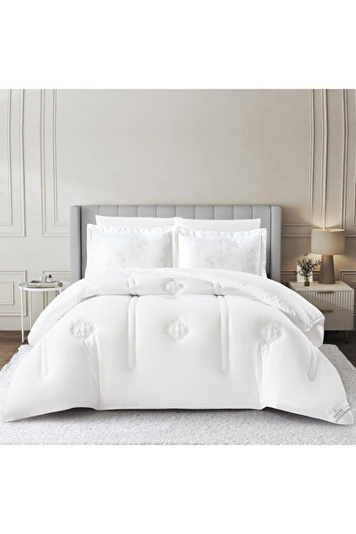 Donetella 3-piece Comforter Set – King Size 260x240 Cm, Microfiber, Digital Quilted 350 Gsm Filling