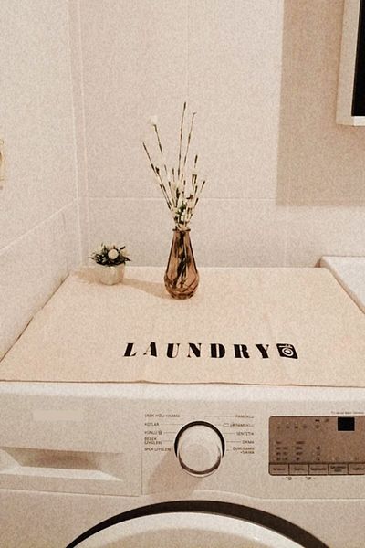 Hanles Laundry Embroidered Washing Machine Cover Bathroom Decoration Organizer Case