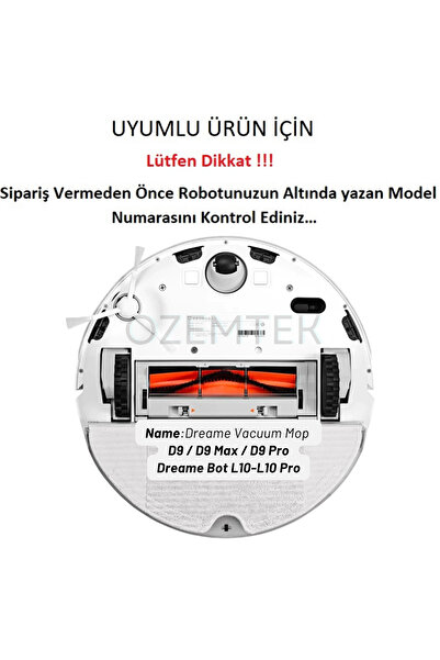 Xiaomi Σετ ανανέωσης συμβατό με Dreame Vacuum Mop D9/d9 Max-l 10 Pro