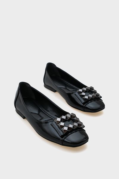 Capone Outfitters Agata 070 Damen-Ballerinas mit Metallschnalle