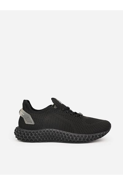 Pierre Cardin 9304 S - Ανδρικά Μαύρα Παπούτσια Casual, Διχτυωτό