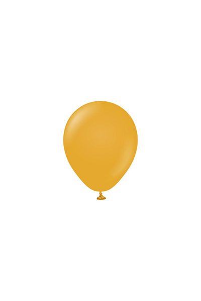 Deniz Party Store 5 Inch Tiny Latex Balloon 12.5 Cm Diameter 20 Pieces Retro Turmeric