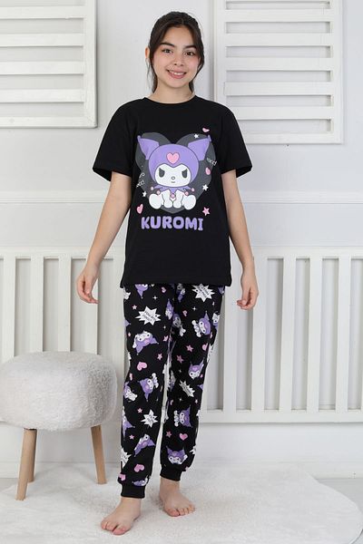 ZUZUNGA Dívčí oblek se vzorem Kuromi (spodní díl) Černá 3-13 let