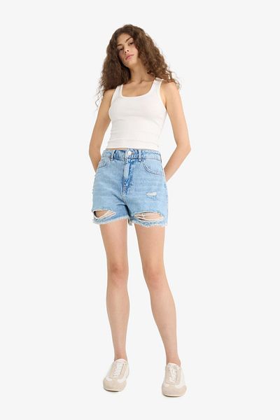 DeFacto Pantaloni scurți din denim cu talie înaltă E0504AX25SM