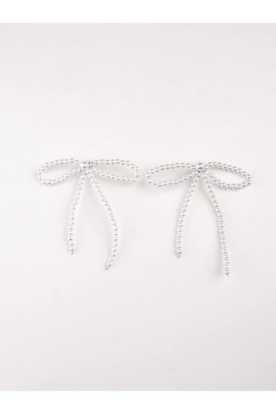 Teyzee Modern ve Klasik Buluşması: Beyaz Kristal Kurdele Küpe