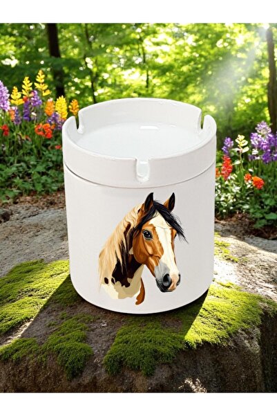 lili hediyelik Κεραμικό τασάκι 3 τεμαχίων με στάμπα αλόγου - Μοντέλα τασάκι, τασάκια, τασάκια χωρίς οσμή