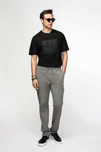 Kiğılı Crew Neck Regular Fit Cotton Printed T-Shirt