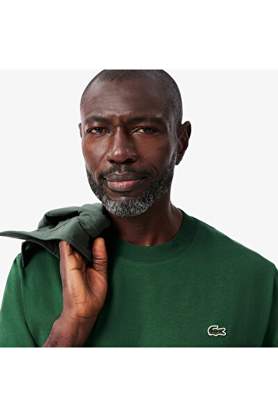 Lacoste Erkek Classic Fit Bisiklet Yaka Koyu Yeşil T-shirt