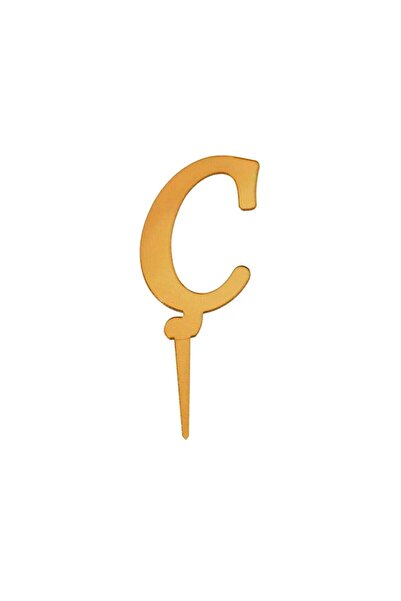 Pastaland Literele C din plexiglas auriu cu oglindă