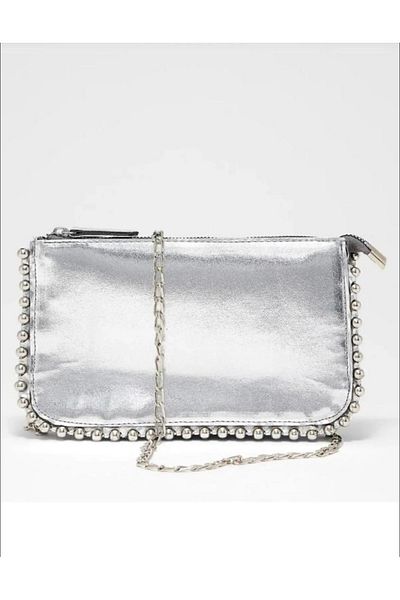 Mercan Studded Women's Wallet Bag - Cross Chain Strap