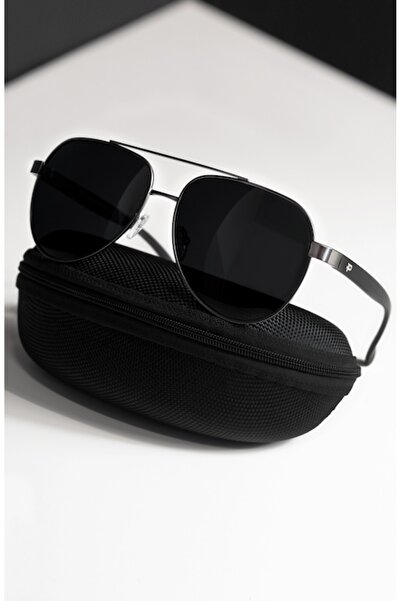 PARUNIV Γυαλιά ηλίου Aviator με πολωτικούς φακούς - C1RB/PV0188, UV400, Μαύρο...