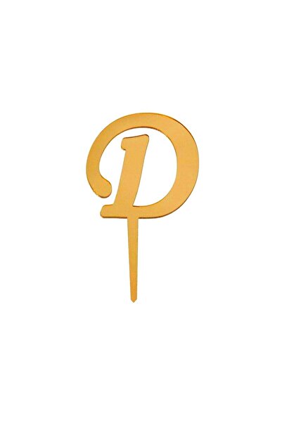 Pastaland Literele D din plexiglas auriu cu oglindă