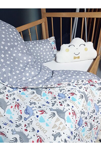 bebek_iklimi Double Sided Baby Sleeping Set 90X130 - Cloud Pillow, Quilt, Sheet, Pillow