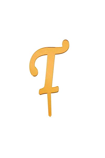 Pastaland Literele T din plexiglas auriu cu oglindă