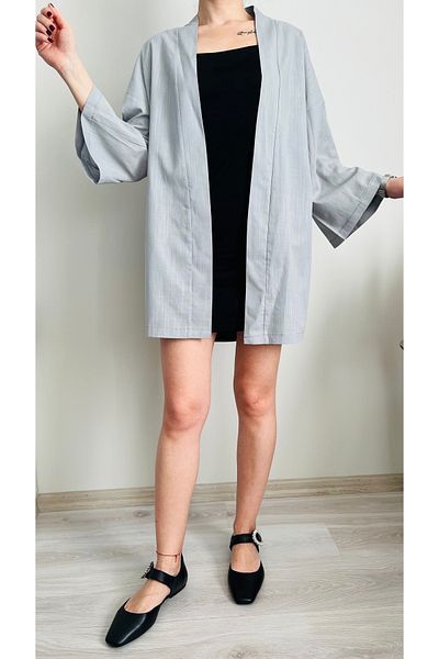 VOL Front Tie Kimono with Belt, Cardigan