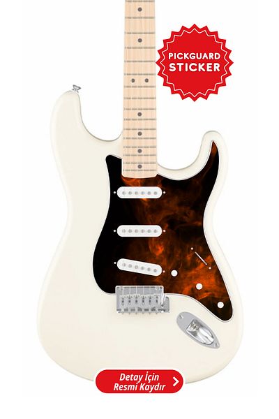 SALVADOR Strat Case Electric Guitar Sss Pickguard Sticker (Burn)