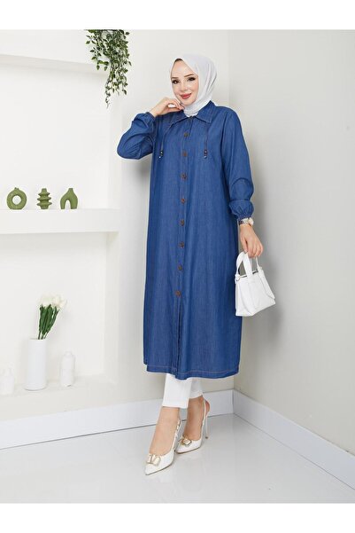 Pamuk Butik Γυναικείο καπέλο τζιν με λεπτομέρεια με κουμπιά