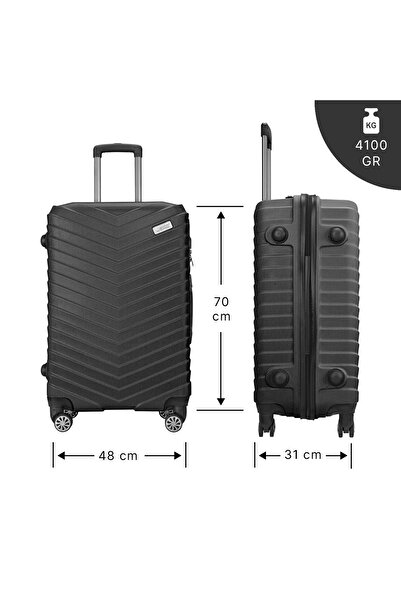 Wexta Wx-1001 Siyah Büyük Boy Valiz