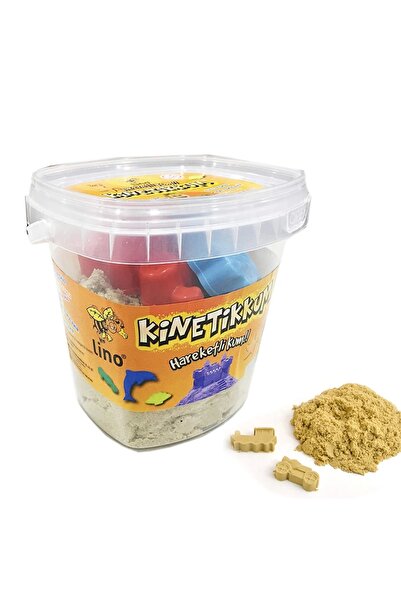 Lino Kinetik Kum Naturel Renk 500 Gr Kova + 3 Ad Kalıp - Ln500