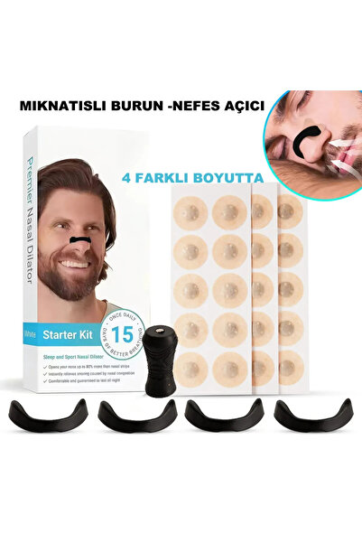 MODA MOR SALKIM Horlama Önleyici Manyetik Burun Bandı 15 Günlük Ve Burun Klip...