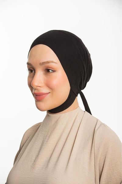 Modamelita Women's Hijab Large Volume Practical Seamless Tied Non-Slip Bonnet Neck and Chin Bottom Recovers Bonnet
