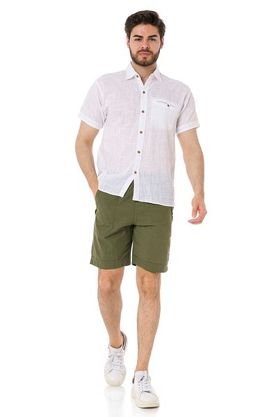 Heaven Ephesus Men's Shirt Collar Short Sleeve Linen Shirt - 4510