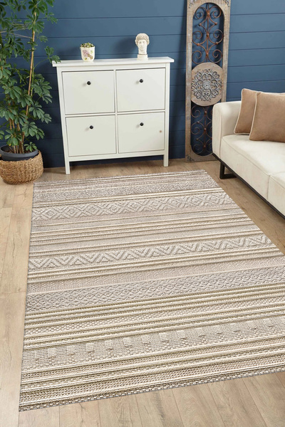 Dally Home DİJİTAL BASKILI DEKORATİF Makinede Yıkanabilir Kaymaz Taban Leke T...