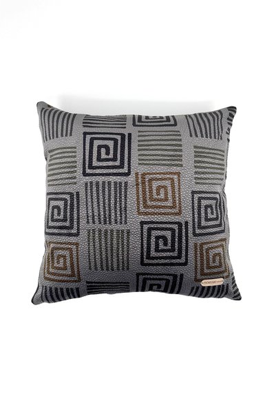 Doryan Home Dublin Modern Geometrik Desenli Yumuşak Suni Nubuk Antrasit Gri K...