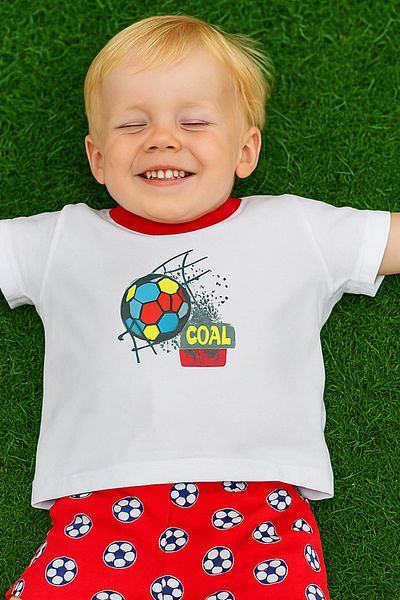 Melekpare Boys-Girls Unisex Children's Shorts Summer 2-Piece T-Shirt Shorts Set 100% Cotton