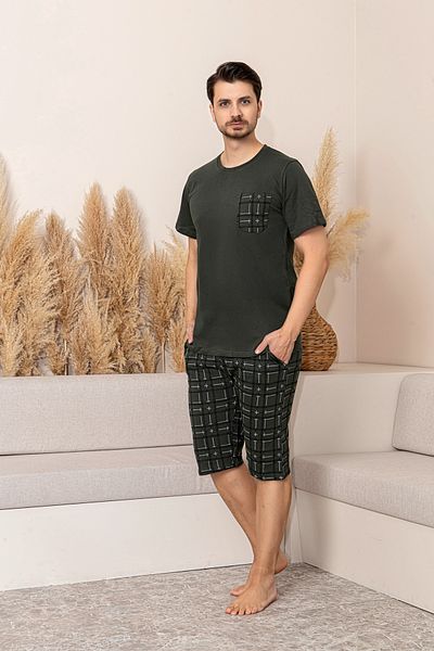 nisaNCa Σετ ανδρικές πιτζάμες Sporty 100% βαμβακερό σορτς