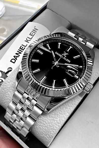 Daniel Klein Men's Silver Color Steel Watchband - 3 Atm Waterproof, Gift Bracelet Dke2108C1