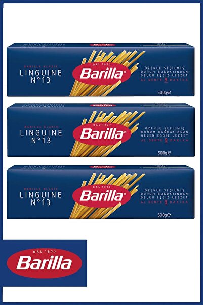 Barilla Linguine (YASSI) Spagetti Makarna No.13 500 gr X 3 Adet