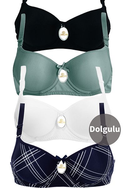 CHC Chocho Women's Underwire Padded 4-Piece Bra Set