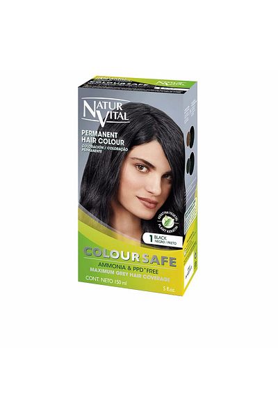 Natur Vital Coloursafe Permanentfarbe #1 – Schwarz 150 ml