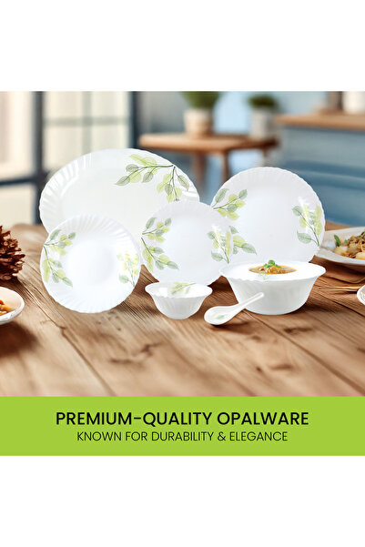 ROYALFORD 33pcs Opal Ware Dinner Set Rf8981 Dishwasher & Microwave Safe Chip-resistant