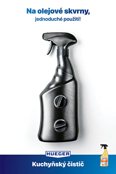 Hueger Veganský kuchyňský čistič – pěna a rozprašovací hlava, silný odmašťovač, 750 ml