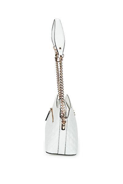 Guess Betula Top Zip Shoulder Bag Women's White Crossbody Bag Hwgg9626170-Whi
