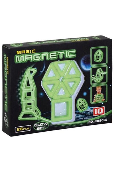 Temel Magic Magnetic 26 Pieces Glow in the Dark Magnetic Shapes Jh8952B