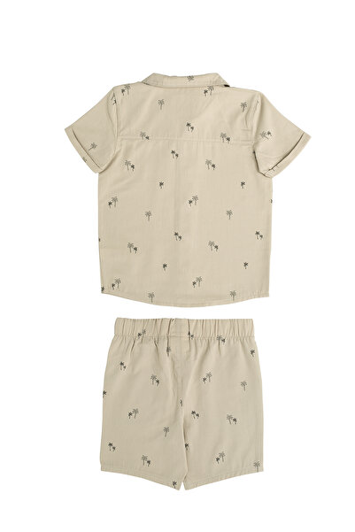 Kyron Boy's Patterned Short Sleeve Shirt and Shorts Set