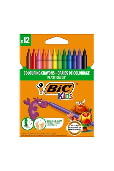 Bic Plastidecor Silinebilir Pastel Boya 12'li
