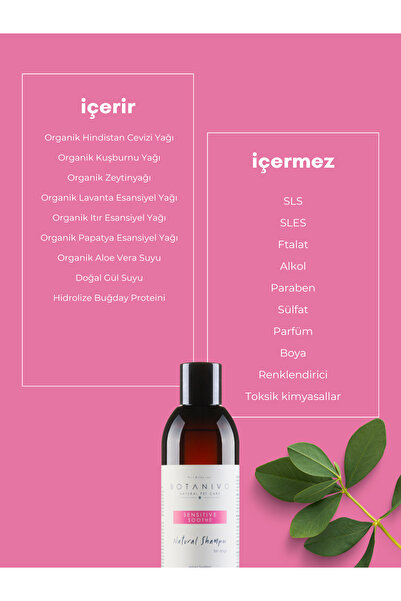 Botanivo Köpekler Için Hassas Şampuan 2’li Set | Yumuşak & Parlak Tüyler | Organik Içerikli | 2x250 ml