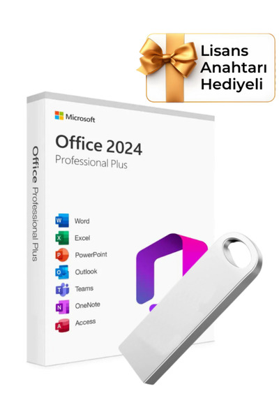MICROSOFT Office 2024 Pro Plus Kurulumu Uyumlu Usb Bellek 16gb (LİSANS ANAHTA...