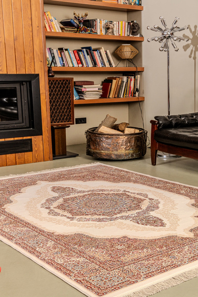 KREASYON HALI İpeksi İS011 Çok Renkli Uzun Ömürlü Yumuşak Dokulu Salon Mutfak...