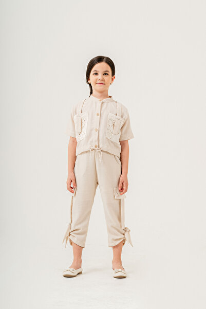 Gocoland Djevojački set od 2 delova, Broderija Sa detaljem džepa majica i Pos...