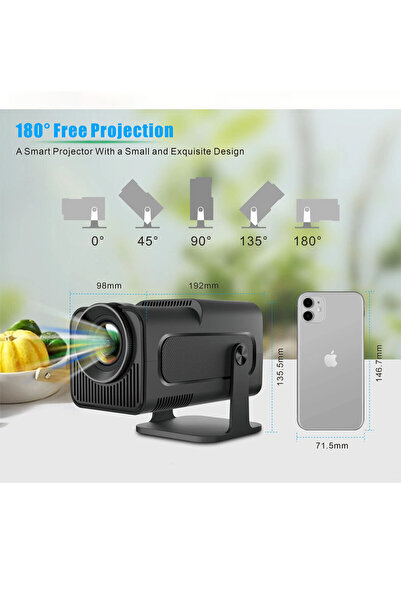 Choice جهاز عرض ذكي صغير Au Plug Hy320 بدقة 4K، يعمل بنظام Android 11، مزود بخاصية WiFi6، 200 Ansi Allwinner H713 Bt5.0، بدقة 1080 بكسل